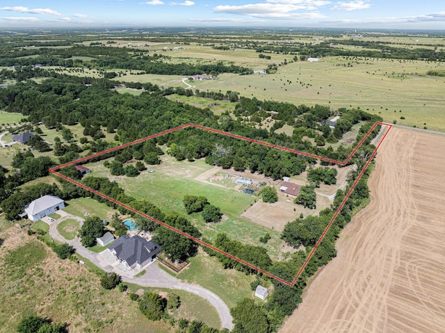 567 Celtic Rd, Howe, TX 75459 - aerial view of sparsely populated area featuring property boundaries highlighted