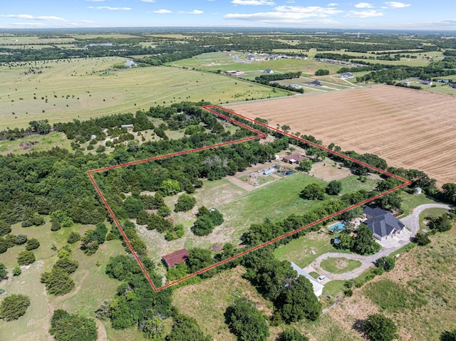 567 Celtic Rd, Howe, TX 75459 - aerial view of sparsely populated area with property boundaries highlighted