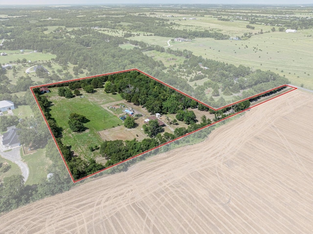567 Celtic Rd, Howe, TX 75459 - overview of rural landscape featuring property parcel outlined