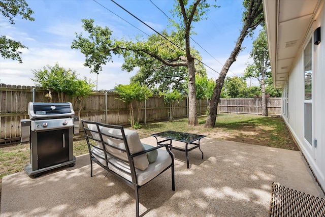 3302 Mckamy Oaks Trl, Arlington, TX 76017 - fenced backyard featuring grilling area and a patio area