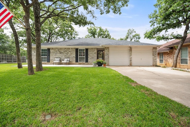 3302 Mckamy Oaks Trl, Arlington, TX 76017 - ranch-style home featuring a garage, concrete driveway, and brick siding