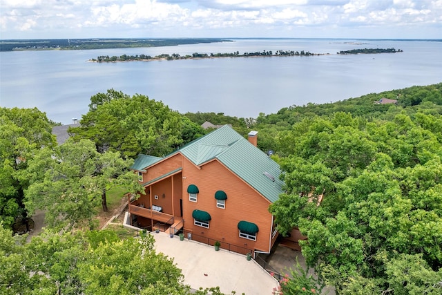 214 Island View Dr, Pottsboro, TX 75076 - view of subject property with a large body of water and a heavily wooded area