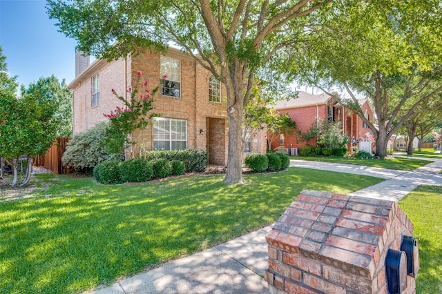 2701 Timberhill Dr, Flower Mound, TX 75028 - view of front of property with brick siding and a chimney