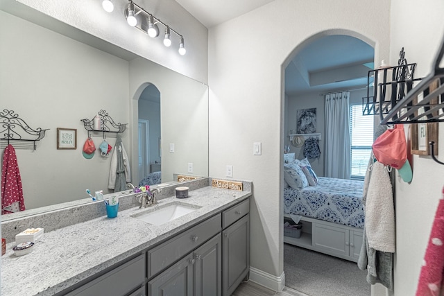 3240 Glenmore Ave, Northlake, TX 76247 - ensuite bathroom with vanity and baseboards