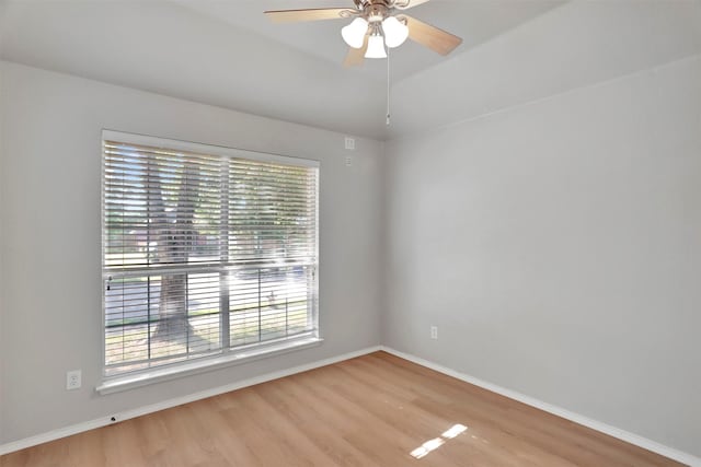 1629 Lakeside Dr, Allen, TX 75002 - spare room featuring healthy amount of natural light, light wood-type flooring, and ceiling fan