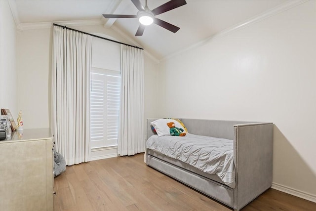 10003 Willow Bend Dr, Woodway, TX 76712 - bedroom with wood finished floors, ornamental molding, and a ceiling fan
