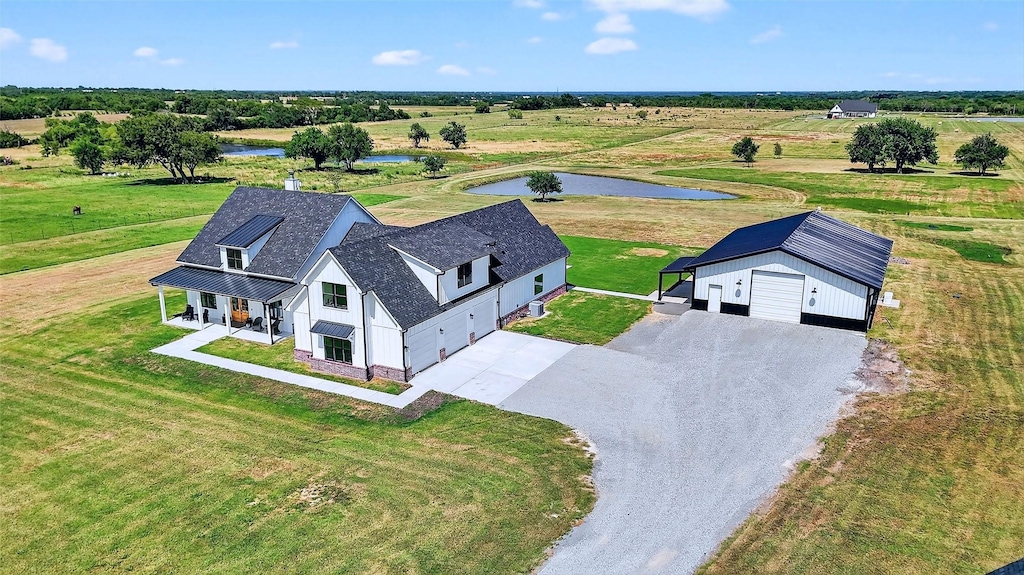 2128 Katy Ln, Pottsboro, TX 75076 - view from above of property featuring a nearby body of water