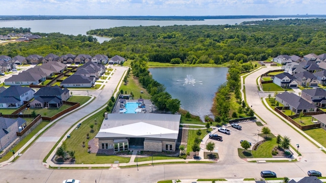 313 Savannah Ln, Oak Point, TX 75068 - aerial perspective of suburban area with a nearby body of water