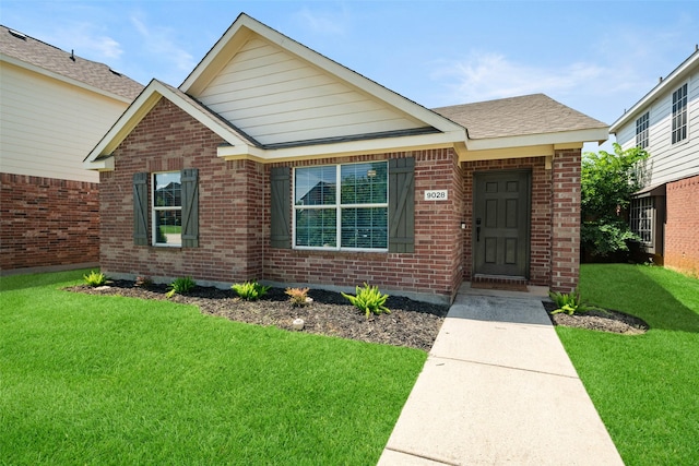 9028 Wild Rose Ln, Cross Roads, TX 76227 - view of front of property featuring a front lawn and brick siding