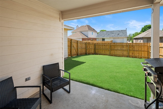 9028 Wild Rose Ln, Cross Roads, TX 76227 - fenced backyard featuring a patio