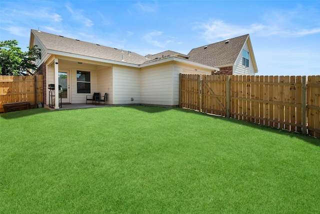9028 Wild Rose Ln, Cross Roads, TX 76227 - rear view of property with a fenced backyard, a patio area, and roof with shingles