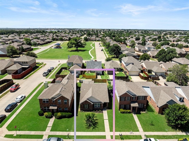 9028 Wild Rose Ln, Cross Roads, TX 76227 - aerial perspective of suburban area featuring property parcel outlined