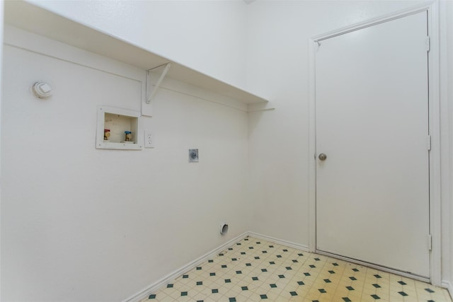 738 Opal Ln, Mesquite, TX 75149 - washroom featuring washer hookup, hookup for an electric dryer, and light flooring
