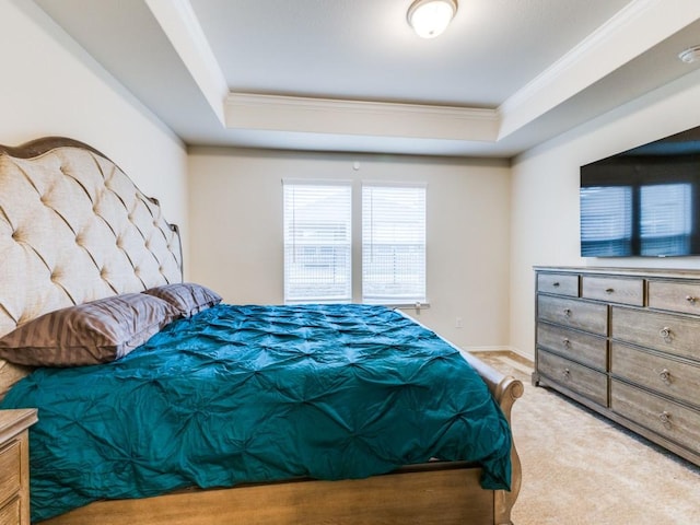 1244 Eagle Ln, Little Elm, TX 76227 - carpeted bedroom featuring ornamental molding and a raised ceiling