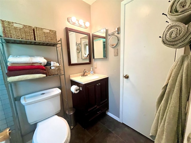 309 Bellaire Dr, Denton, TX 76209 - bathroom with vanity and tile patterned flooring