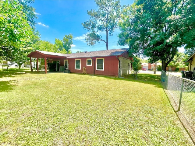 309 Bellaire Dr, Denton, TX 76209 - back of property with ceiling fan