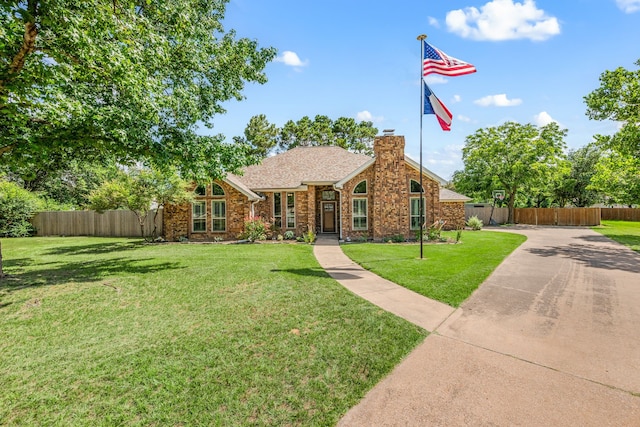 1402 Summer Dell Ct, Keller, TX 76262 - view of front of property with a chimney, brick siding, and a shingled roof