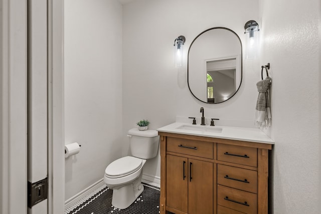1402 Summer Dell Ct, Keller, TX 76262 - half bathroom featuring vanity and tile patterned flooring