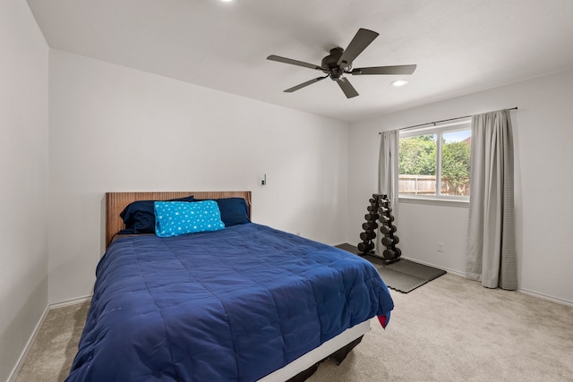 1402 Summer Dell Ct, Keller, TX 76262 - carpeted bedroom with a ceiling fan and recessed lighting
