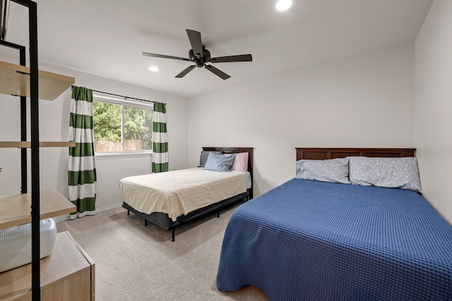 1402 Summer Dell Ct, Keller, TX 76262 - bedroom with carpet floors, recessed lighting, and a ceiling fan