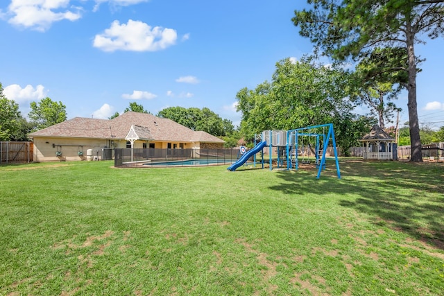 1402 Summer Dell Ct, Keller, TX 76262 - fenced backyard featuring a playground