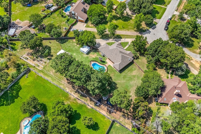 1402 Summer Dell Ct, Keller, TX 76262 - aerial view of residential area with a pool