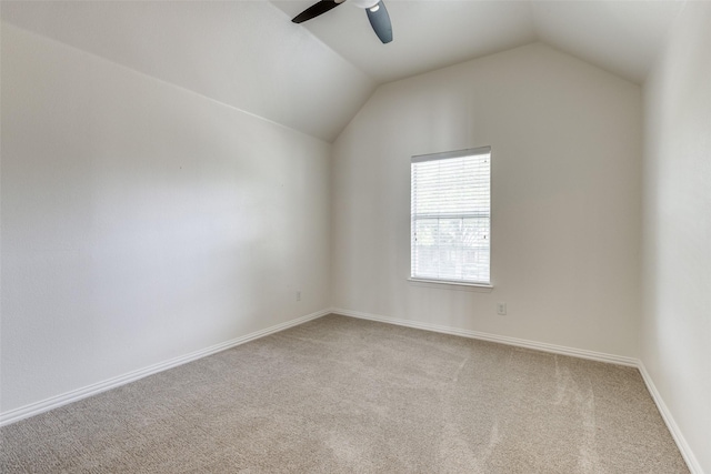 4513 Southpointe Dr, Richardson, TX 75082 - carpeted empty room with ceiling fan and vaulted ceiling