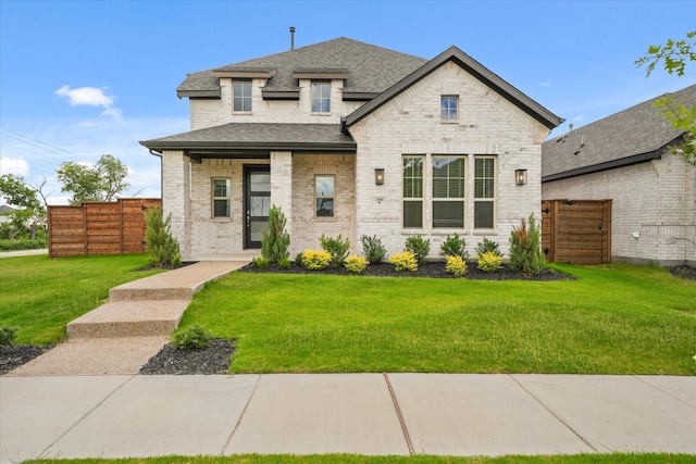 1900 Twisted Tree Ln, Mesquite, TX 75181 - french provincial home featuring roof with shingles and brick siding