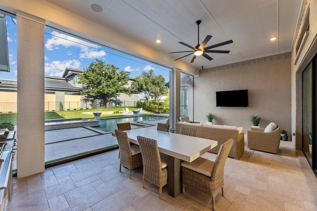 1454 Sunset Point Dr, Flower Mound, TX 75022 - view of sunroom / solarium