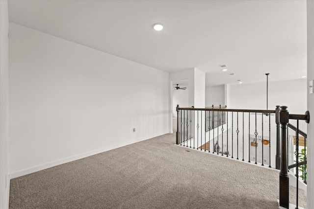 2100 Jade Forest Ln, Mesquite, TX 75181 - carpeted empty room featuring recessed lighting and ceiling fan