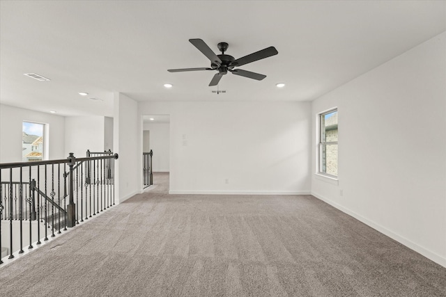 2100 Jade Forest Ln, Mesquite, TX 75181 - carpeted empty room featuring recessed lighting and ceiling fan