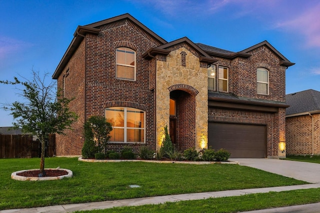 3901 Tule Ranch Rd, Fort Worth, TX 76262 - view of front of home featuring brick siding, an attached garage, and driveway