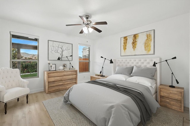 3901 Tule Ranch Rd, Fort Worth, TX 76262 - bedroom with light wood-type flooring and ceiling fan