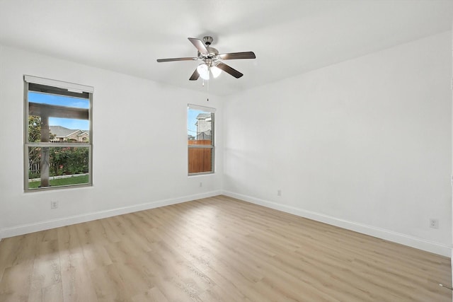 3901 Tule Ranch Rd, Fort Worth, TX 76262 - spare room with light wood-style floors, plenty of natural light, and ceiling fan