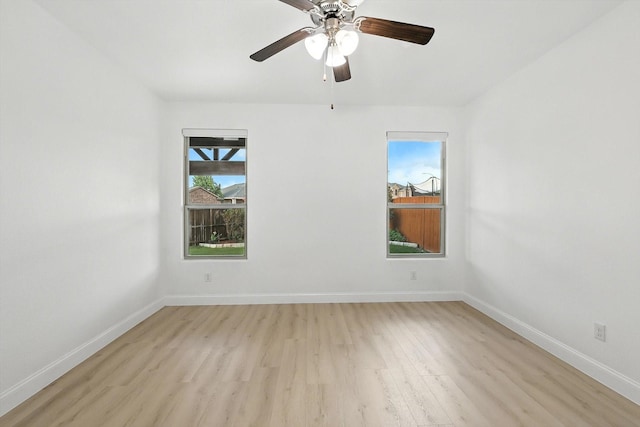 3901 Tule Ranch Rd, Fort Worth, TX 76262 - empty room featuring light wood-style floors and a ceiling fan