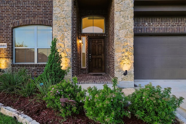 3901 Tule Ranch Rd, Fort Worth, TX 76262 - entrance to property featuring brick siding and a garage