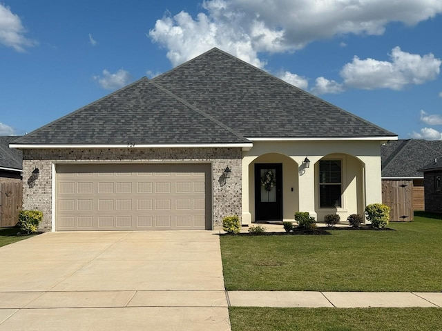 724 Esau Ave, Bossier City, LA 71111 - view of front of property featuring roof with shingles, driveway, an attached garage, and a front yard