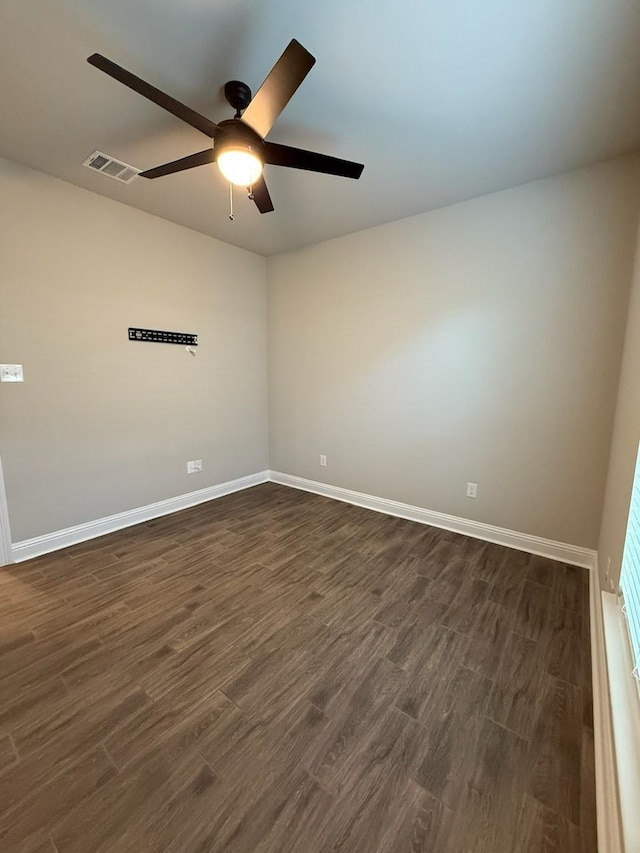 724 Esau Ave, Bossier City, LA 71111 - unfurnished room with ceiling fan and dark wood finished floors