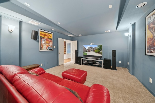 4652 Man O War Rd, Carrollton, TX 75010 - home theater room featuring carpet floors and recessed lighting