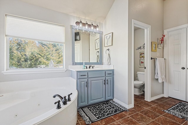 7910 Stone Ridge Dr, Northlake, TX 76247 - bathroom with a whirlpool tub and vanity