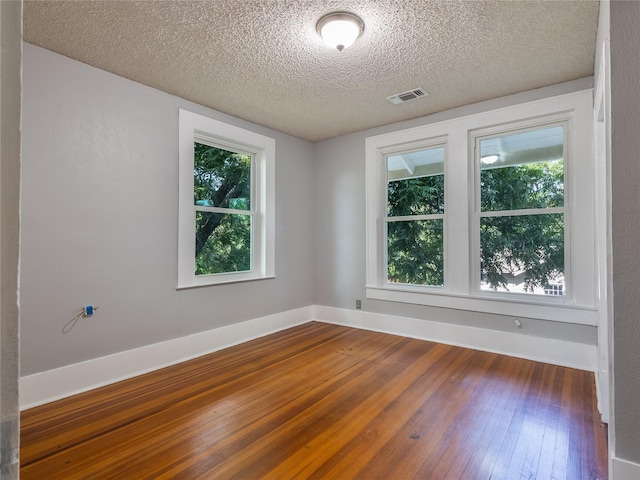 1114 W Congress St, Denton, TX 76201 - unfurnished room featuring plenty of natural light, dark wood-type flooring, and a textured ceiling