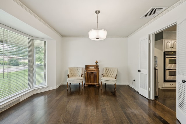 1509 Bar Harbor Dr, Dallas, TX 75232 - living area featuring wood-type flooring and ornamental molding