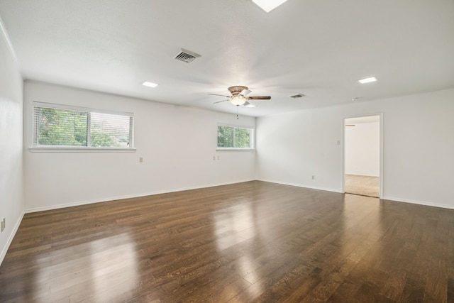1509 Bar Harbor Dr, Dallas, TX 75232 - spare room with ceiling fan and dark wood-style floors