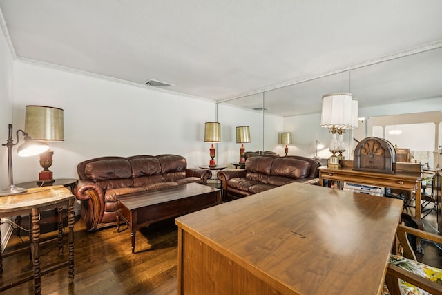 1509 Bar Harbor Dr, Dallas, TX 75232 - living room with dark wood-type flooring