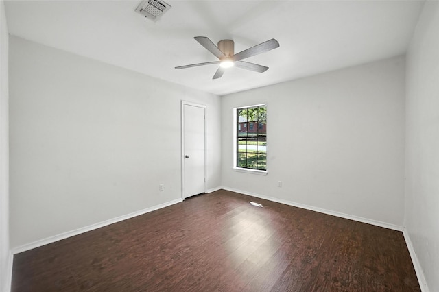 8109 Starnes Rd, North Richland Hills, TX 76182 - spare room with dark wood-type flooring and ceiling fan