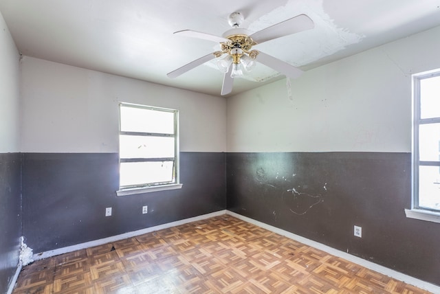 4608 Sandra Lynn Dr, Mesquite, TX 75150 - spare room with plenty of natural light and ceiling fan
