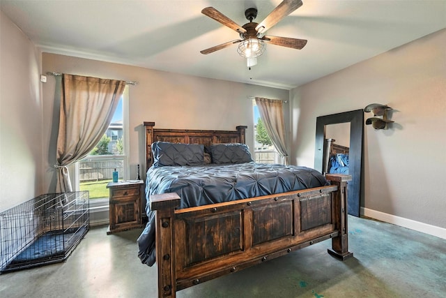 1312 Castlegar Ln, Fort Worth, TX 76247 - bedroom with baseboards and a ceiling fan