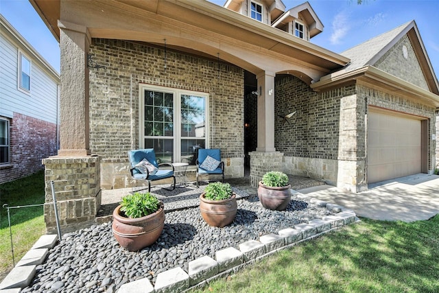 1312 Castlegar Ln, Fort Worth, TX 76247 - view of patio / terrace featuring an attached garage