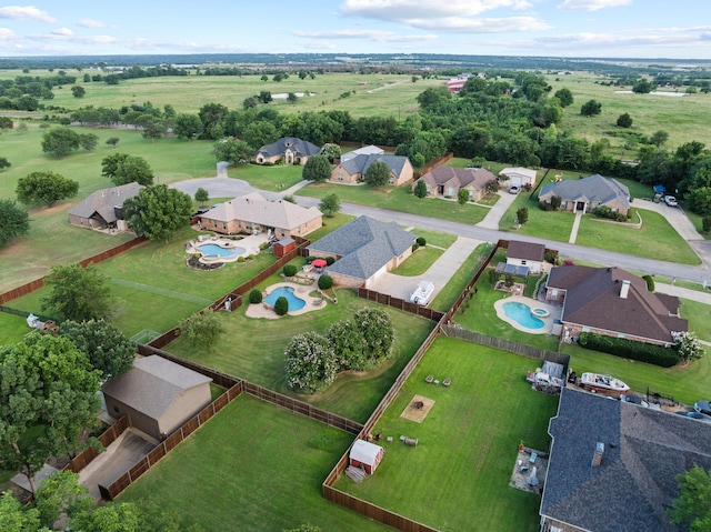 102 Southfork Cir, Pottsboro, TX 75076 - aerial view of property's location with a pool and nearby suburban area