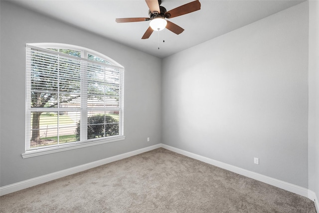732 Windhill, Hewitt, TX 76643 - spare room with plenty of natural light, carpet, and ceiling fan